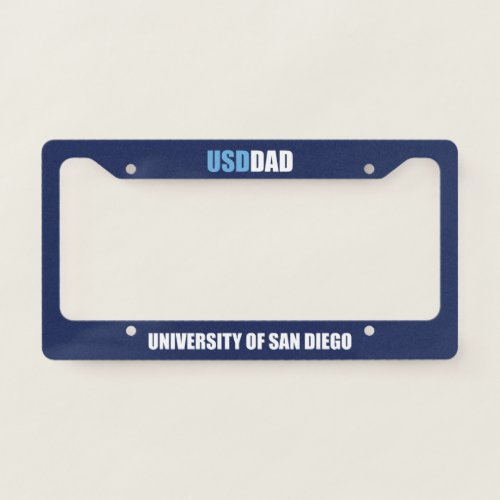 University of San Diego  USD Dad License Plate Frame