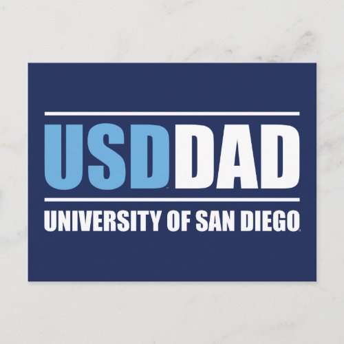 University of San Diego  USD Dad Postcard
