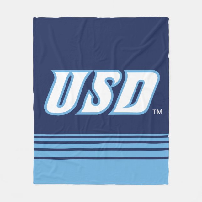 University of San Diego | USD Stripes Fleece Blanket (Front)