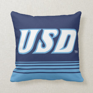University of San Diego   USD Stripes Throw Pillow