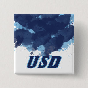 University of San Diego USD Watercolor Button