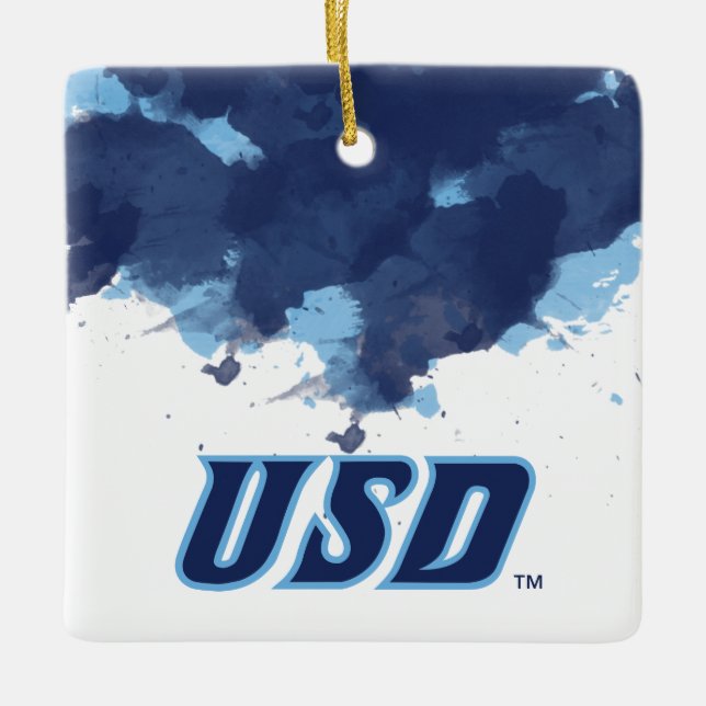 University of San Diego | USD Watercolor Ceramic Ornament (Front)