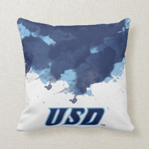 University of San Diego USD Watercolor Throw Pillow