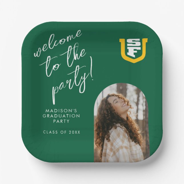 University of San Francisco Graduation Paper Plates (Front)