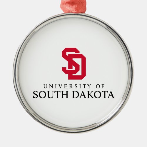 University of SD Metal Ornament