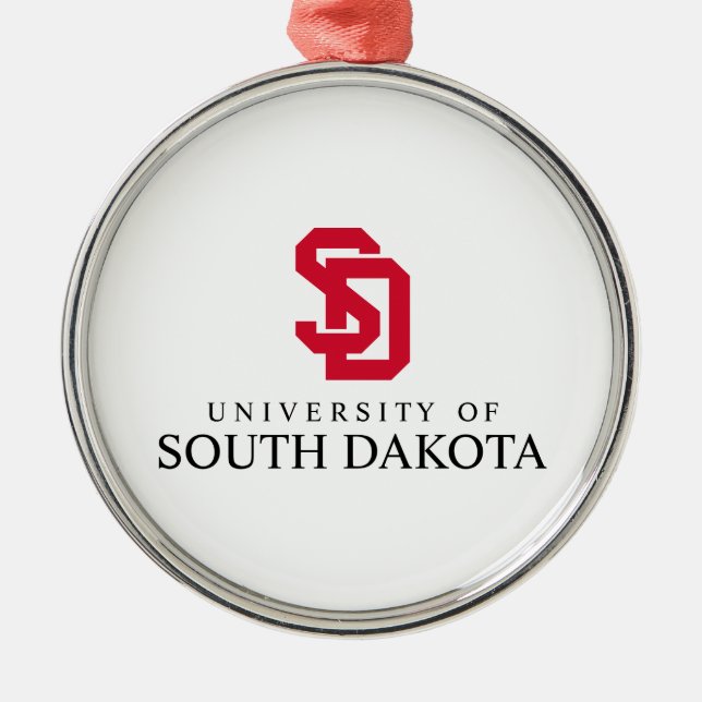 University of SD Metal Ornament (Front)