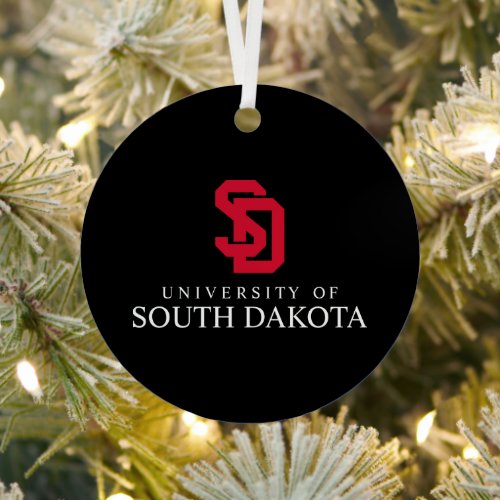 University of SD Metal Ornament