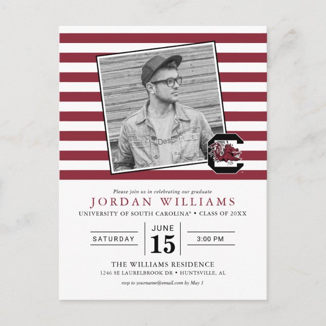University of South Carolina Graduate Announcement Postcard (Front)