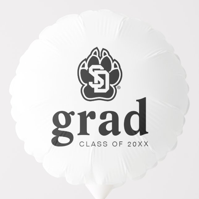 University of South Dakota Coyotes Graduation Balloon (Front)