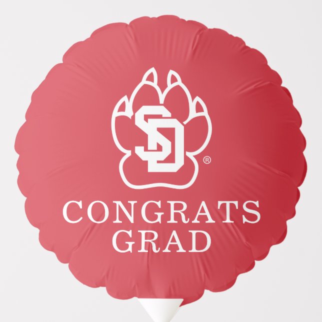 University of South Dakota Coyotes Graduation Balloon (Front)