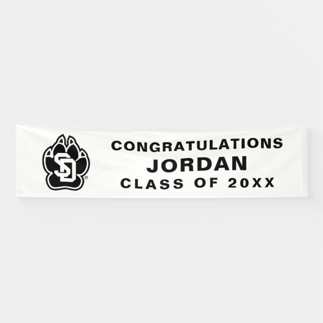 University of South Dakota Coyotes Graduation Banner (Horizontal)
