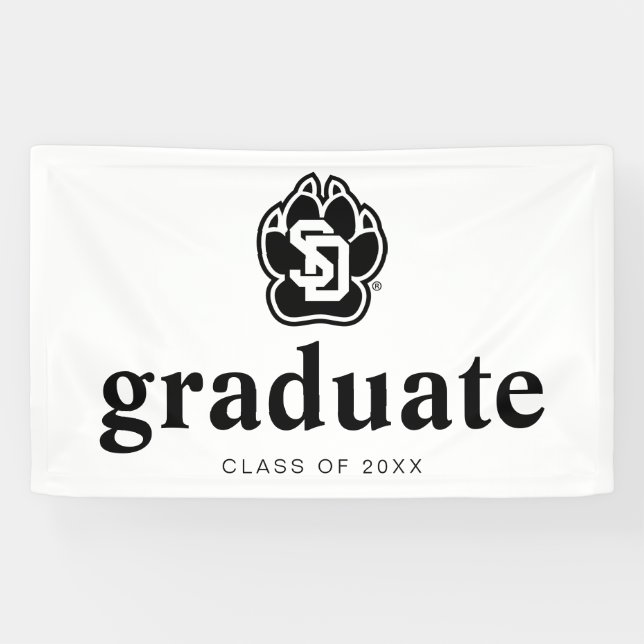 University of South Dakota Coyotes Graduation Banner (Horizontal)