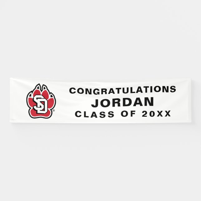 University of South Dakota Coyotes Graduation Banner (Horizontal)