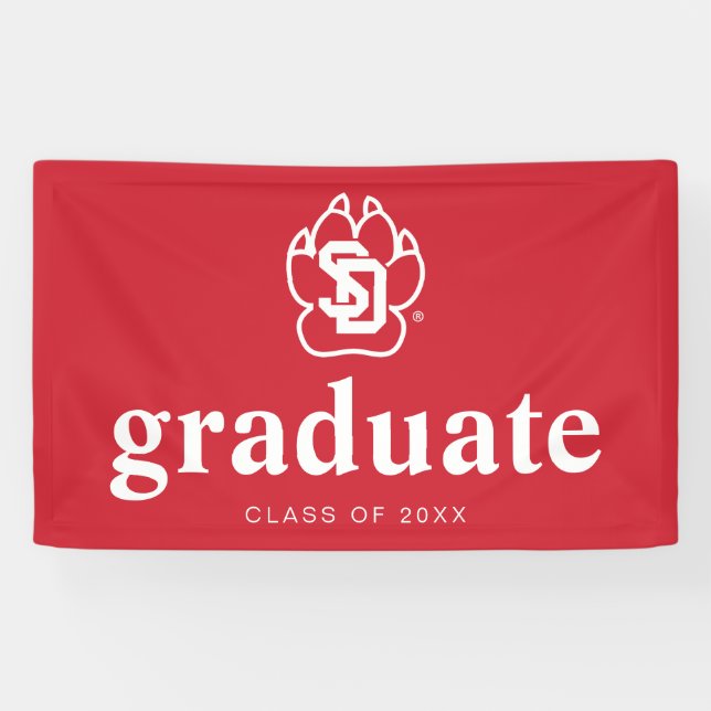 University of South Dakota Coyotes Graduation Banner (Horizontal)