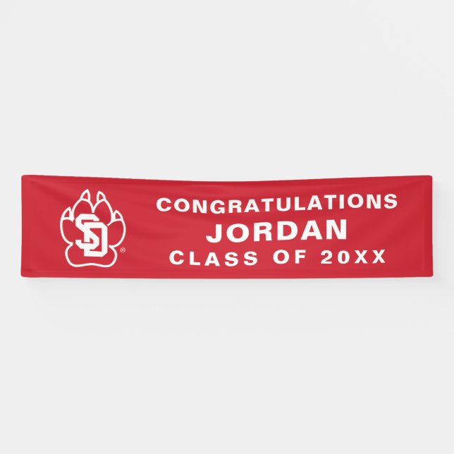 University of South Dakota Coyotes Graduation Banner (Horizontal)