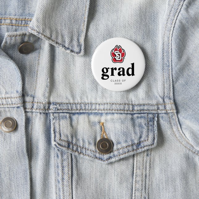 University of South Dakota Coyotes Graduation Button (In Situ)