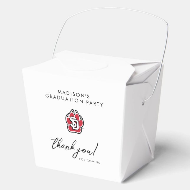University of South Dakota Coyotes Graduation Favor Boxes (Front)