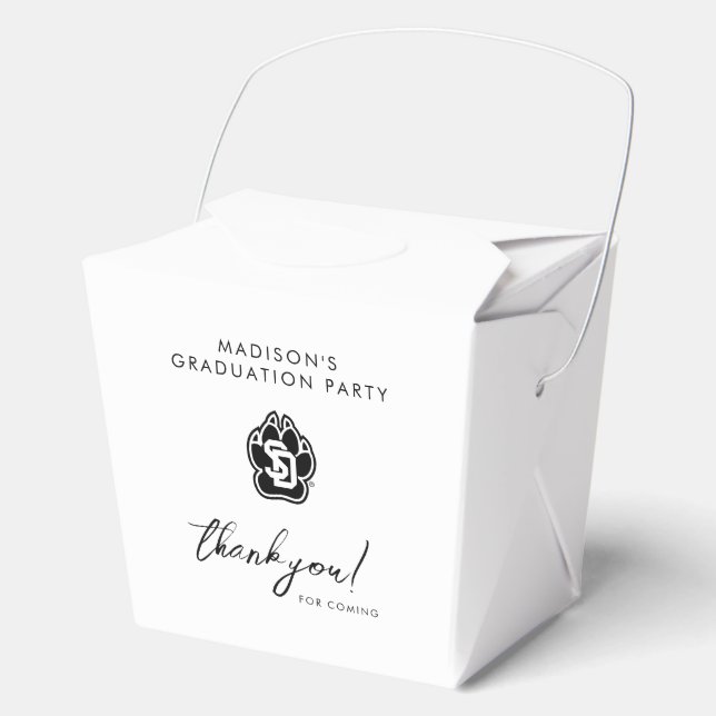University of South Dakota Coyotes Graduation Favor Boxes (Front)