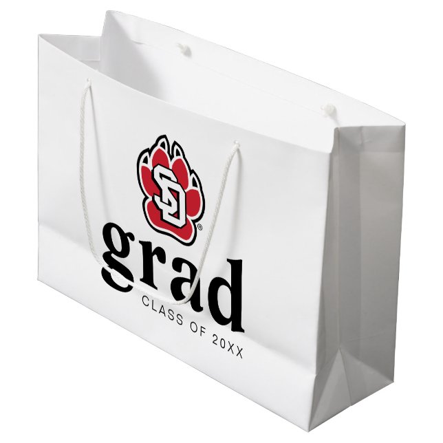 University of South Dakota Coyotes Graduation Large Gift Bag (Front Angled)
