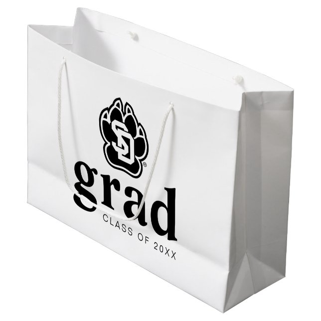 University of South Dakota Coyotes Graduation Large Gift Bag (Front Angled)