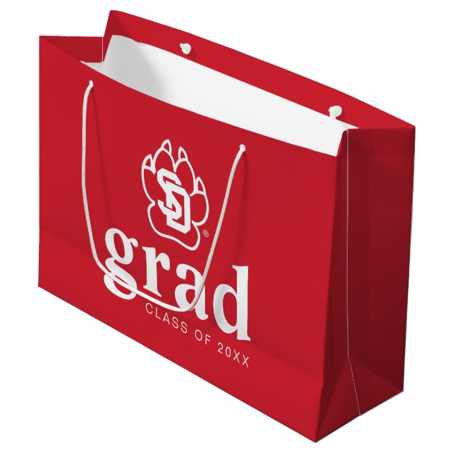 University of South Dakota Coyotes Graduation Large Gift Bag (Front Angled)