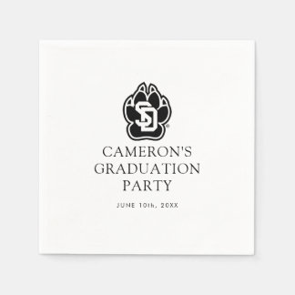 University of South Dakota Coyotes Graduation Napkins