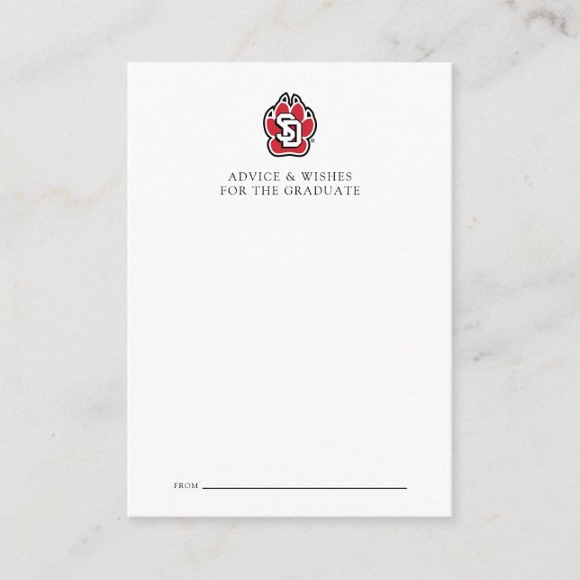 University of South Dakota Coyotes Graduation Note Card (Front)