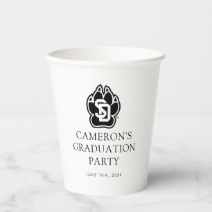 University of South Dakota Coyotes Graduation Paper Cups