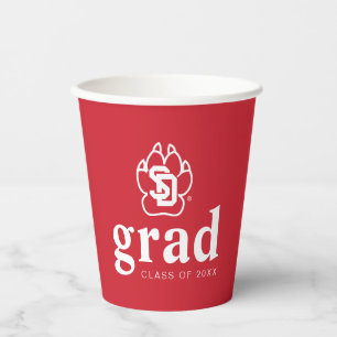 University of South Dakota Coyotes Graduation Paper Cups