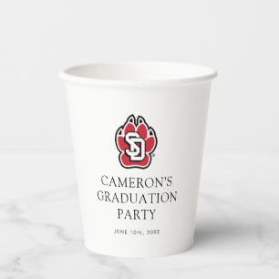 University of South Dakota Coyotes Graduation Paper Cups