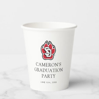 University of South Dakota Coyotes Graduation Paper Cups