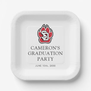 University of South Dakota Coyotes Graduation Paper Plates