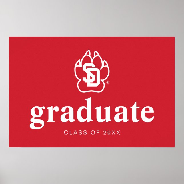 University of South Dakota Coyotes Graduation Poster (Front)