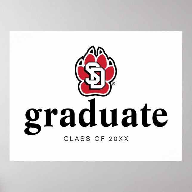 University of South Dakota Coyotes Graduation Poster (Front)