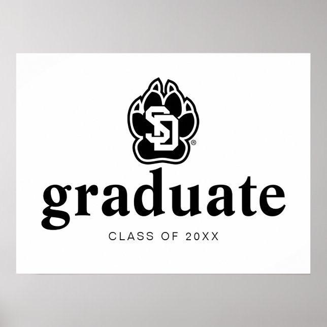 University of South Dakota Coyotes Graduation Poster (Front)