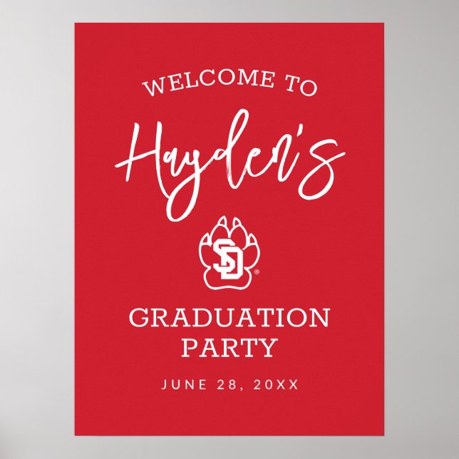 University of South Dakota Coyotes Graduation Poster (Front)