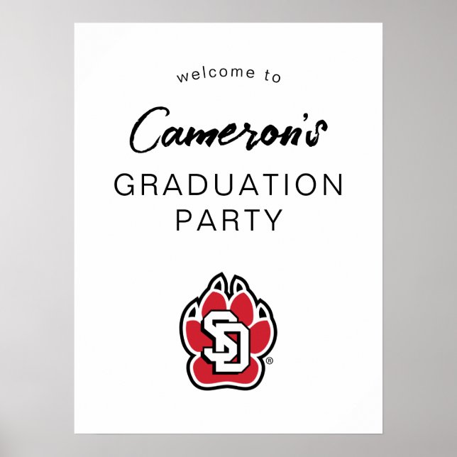 University of South Dakota Coyotes Graduation Poster (Front)