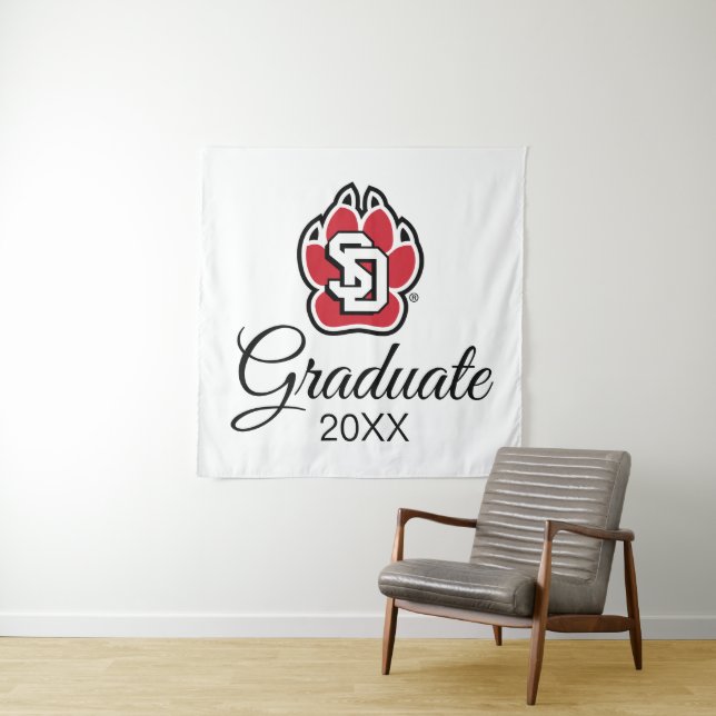 University of South Dakota Coyotes Graduation Tapestry (In Situ)