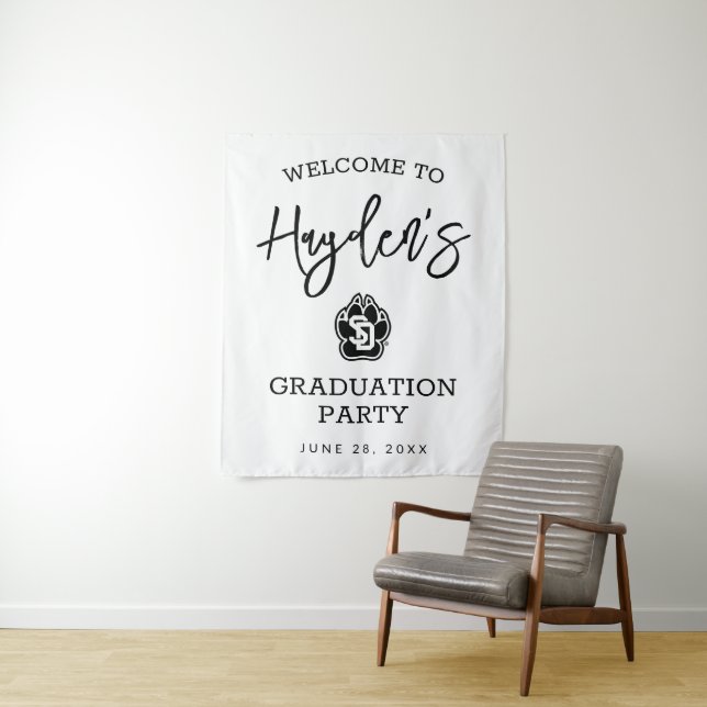 University of South Dakota Coyotes Graduation Tapestry (In Situ)