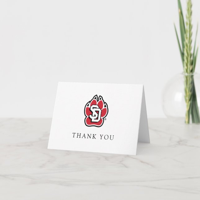 University of South Dakota Coyotes Graduation Thank You Card (Front)