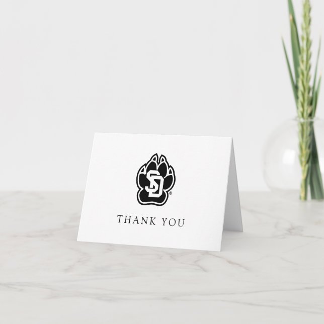 University of South Dakota Coyotes Graduation Thank You Card (Front)
