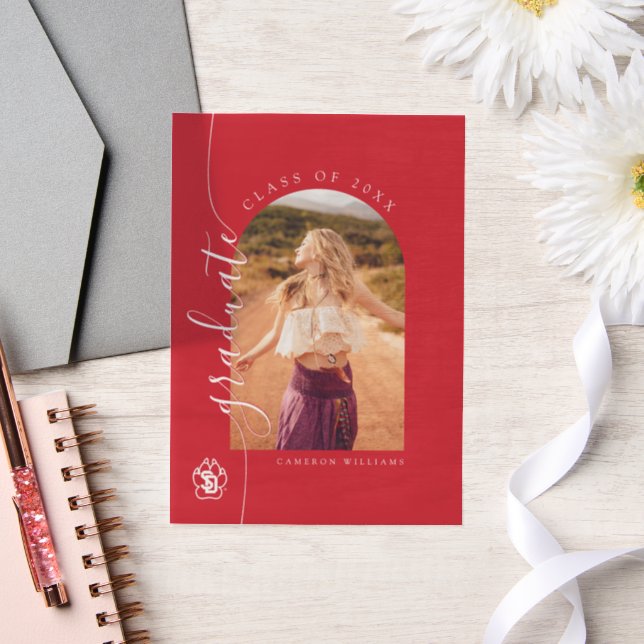 University of South Dakota Coyotes Graduation Vellum Invitations (Wedding)