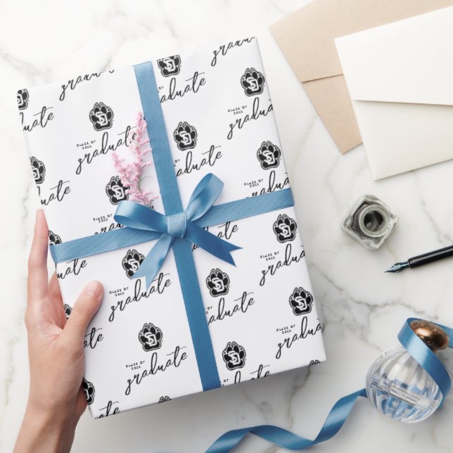 University of South Dakota Coyotes Graduation Wrapping Paper (Gifting)
