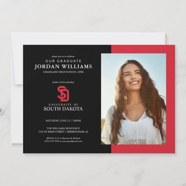 University of South Dakota Graduation Announcement (Front)