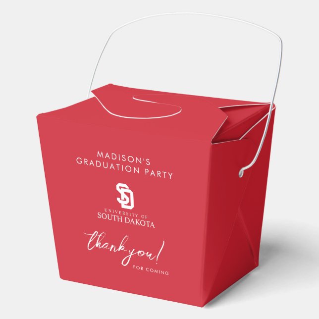 University of South Dakota Graduation Favor Boxes (Front)