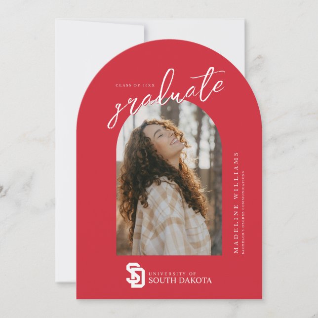 University of South Dakota Graduation Invitation (Front)