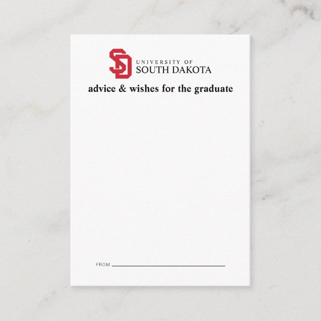 University of South Dakota Graduation Note Card (Front)