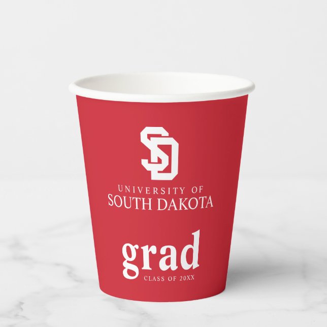 University of South Dakota Graduation Paper Cups (Front)