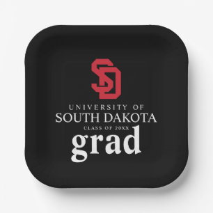 University of South Dakota Graduation Paper Plates