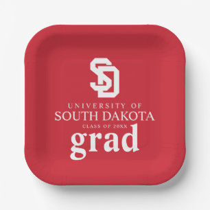University of South Dakota Graduation Paper Plates